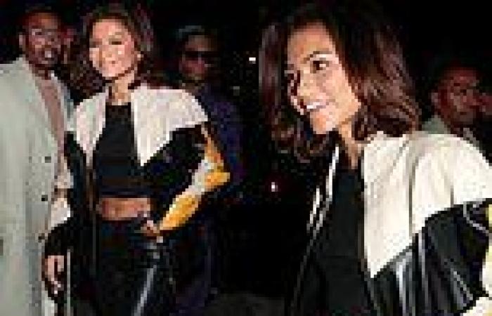 Zendaya flashes her toned midriff in crop top and colorful jacket at Louis ... trends now
