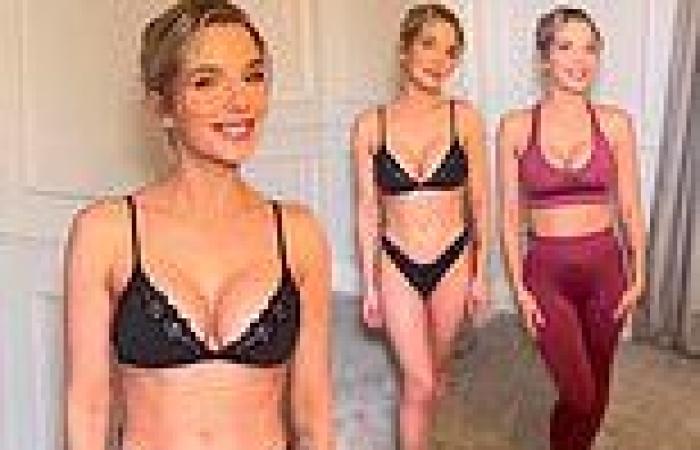 Helen Flanagan flaunts her incredible figure in black lace lingerie in fun ... trends now