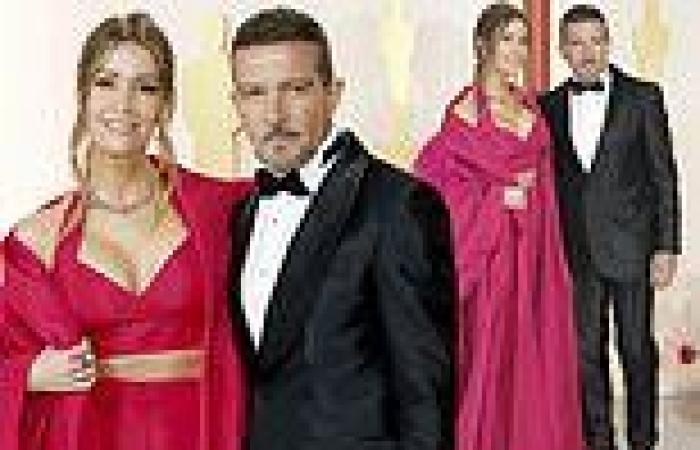 Antonio Banderas smartens up in suit while Nicole Kimpel wows in cropped look ... trends now