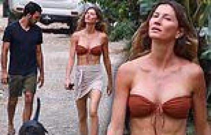 Smiling supermodel Gisele Bundchen enjoys a stroll in Costa Rica with her hunky ... trends now