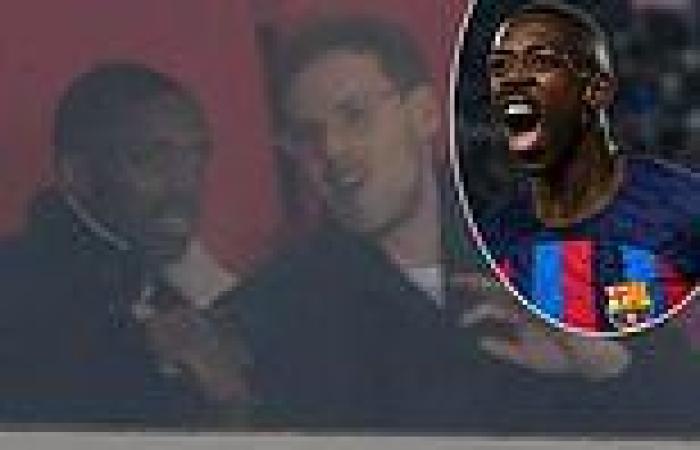 sport news Barcelona's Ousmane Dembele pictured with Sunderland owner Kyril Louis-Dreyfus ... trends now