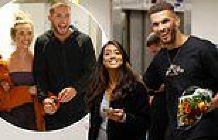 Love Island finalists return home! Winners Kai and Sanam beam as they touch ... trends now