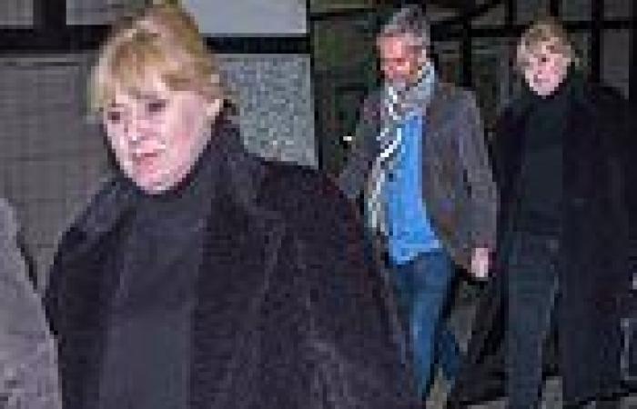 Glam Sarah Lancashire looks worlds away  enjoys a fancy date with husband Peter ... trends now