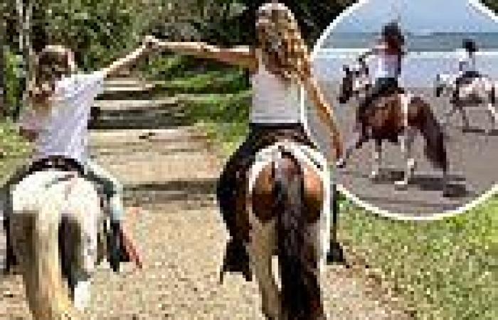 Gisele Bundchen enjoys a scenic day of horseback riding on the beach with her ... trends now