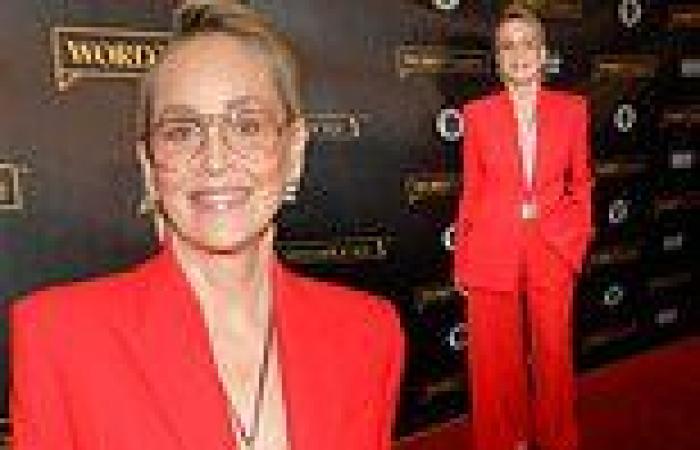 Sharon Stone, 65, goes shirtless under plunging red suit at Honor In Their ... trends now