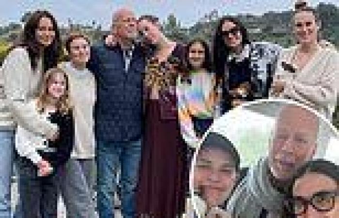 Bruce Willis is seen with all five of his daughters, Demi Moore and wife Emma trends now