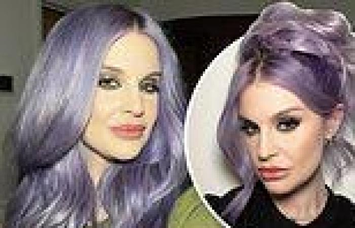 Kelly Osbourne shows off her purple hair in new glam photos trends now