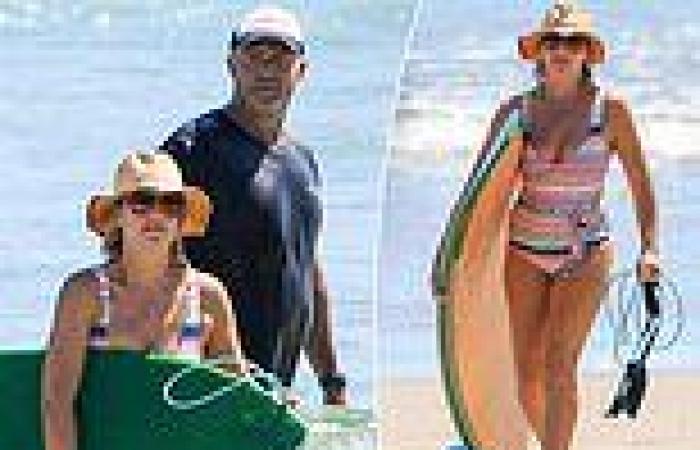The Block's Shelley Craft flaunts her figure in a swimsuit as she goes surfing ... trends now