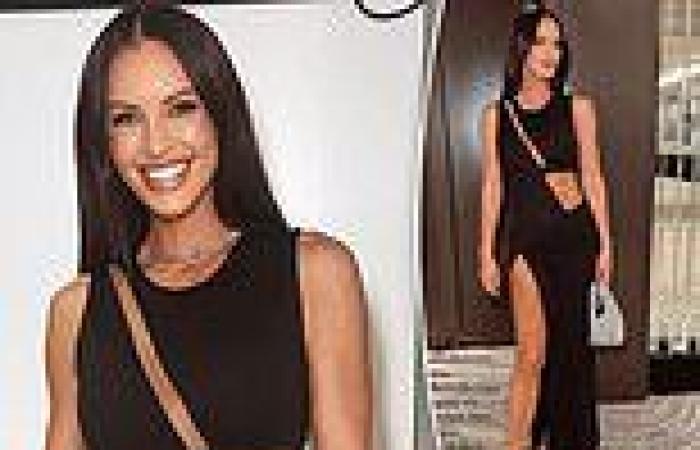 Former WAG Alex Pike, 45, turns heads in daring cut-out dress trends now