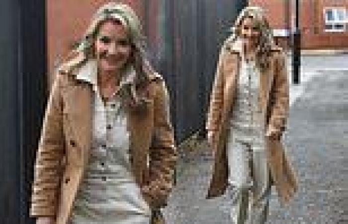 Helen Skelton is the epitome of chic in cream jumpsuit while exiting Headingley ... trends now