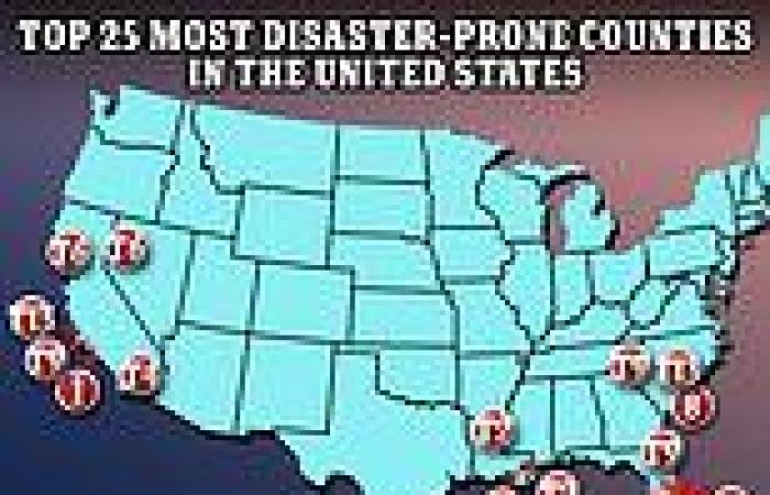 The 25 most disaster prone counties in the US mapped trends now
