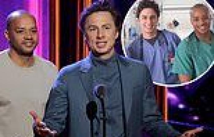 Zach Braff and Donald Faison reunite at the 2023 iHeart Radio Awards trends now