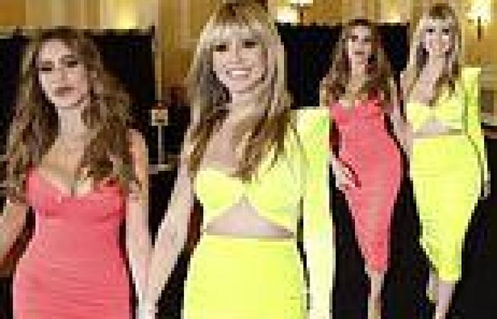 Sofia Vergara and Heidi Klum showcase their jaw-dropping figures as they film ... trends now