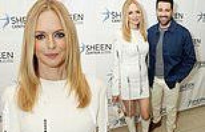 Heather Graham dons white mini dress and knee-high boots with Jesse Metcalfe at ... trends now