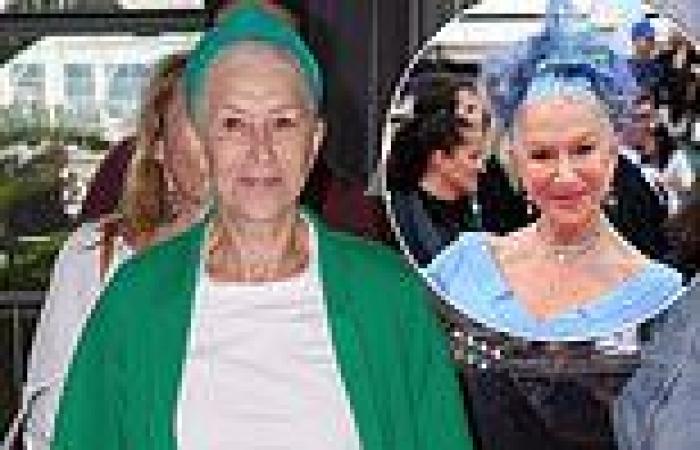 Dame Helen Mirren looks casual in a green coat while jetting out of Nice Airport trends now