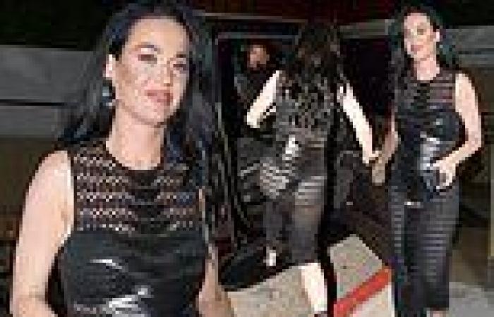 Katy Perry leaves very little to the imagination as she flashes PVC lingerie trends now
