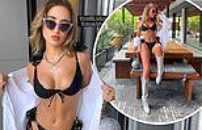 Georgia Harrison shows off her figure in a sexy black bikini for Olivia ... trends now