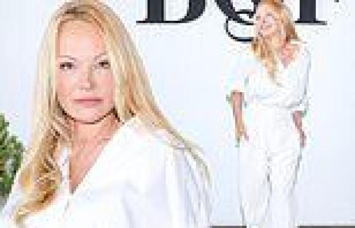 Pamela Anderson, 55, beams in all-white outfit at The Business of Beauty Global ... trends now