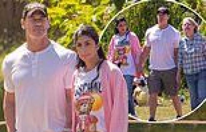 John Cena is every inch the tourist as he joins his wife Shay Shariatzadeh trends now