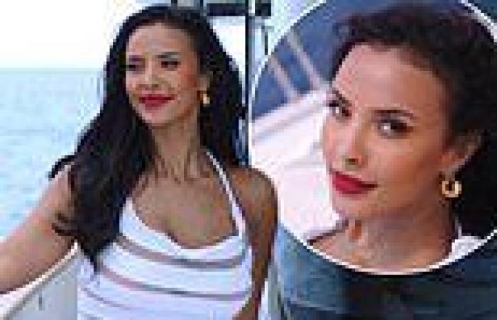 Maya Jama looks incredible in white striped dress as she arrives to the Love ... trends now