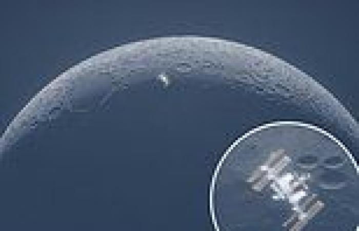 Astrophotographer snaps moment the ISS transits a crescent moon at more than ... trends now