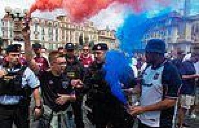 sport news Riot police keep a close eye on West Ham fans ahead of the Europa Conference ... trends now