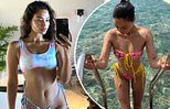 Shanina Shaik is 'ready for sun' as the model showcases her slender physique in ... trends now