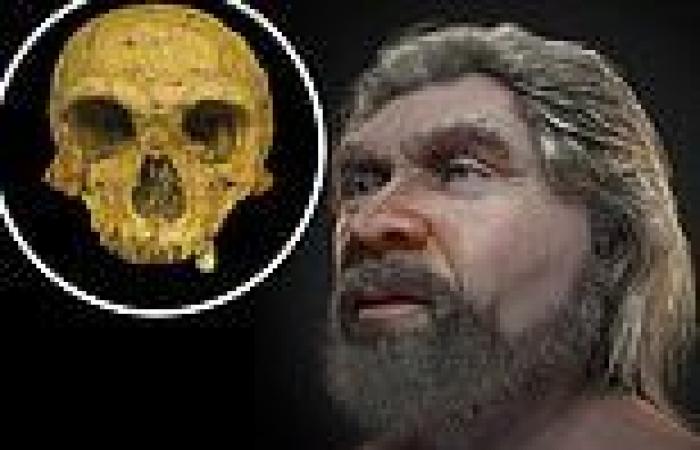 'Handsome face' of Neanderthal man who died 56,000 years ago reveals a 'softer ... trends now