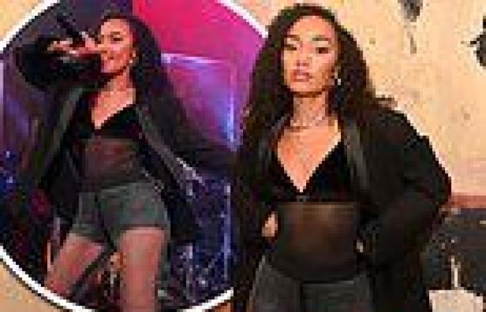 Leigh-Anne Pinnock shows off her physique in a sheer top and trousers as she ... trends now