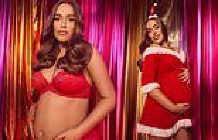 Pregnant Chloe Ross shows off her baby bump in red lace lingerie and a sexy ... trends now