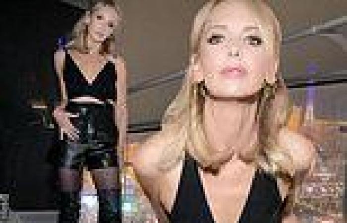 Sarah Michelle Gellar dazzles in black leather hot pants and a crop top for ... trends now
