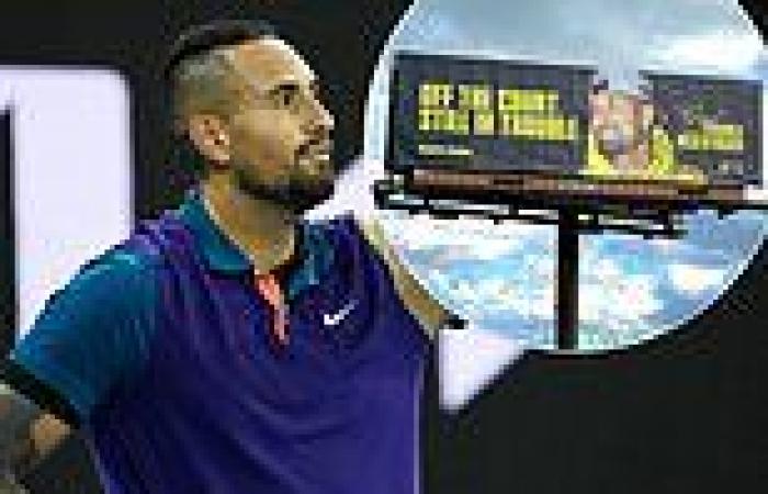 Aussie tennis bad boy Nick Kyrgios admires his own podcast billboard in ... trends now
