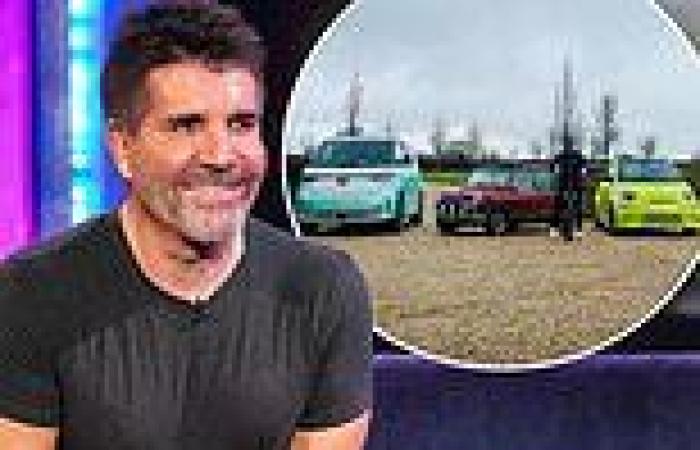 Simon Cowell poses on an E-bike with his £230,000 fleet of electric vehicles ... trends now