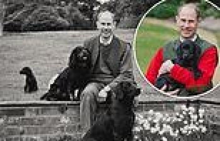Happy birthday Edward! Duke of Edinburgh poses with Labrador puppy Teasel in ... trends now