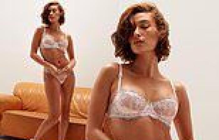 Hailey Bieber sets pulses racing as she shows off model figure in lingerie for ... trends now