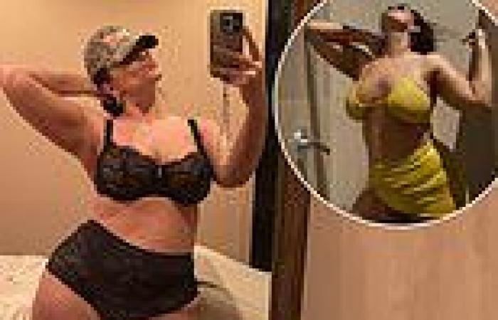 Ashley Graham poses up a storm in lacy black lingerie as she returns from sunny ... trends now