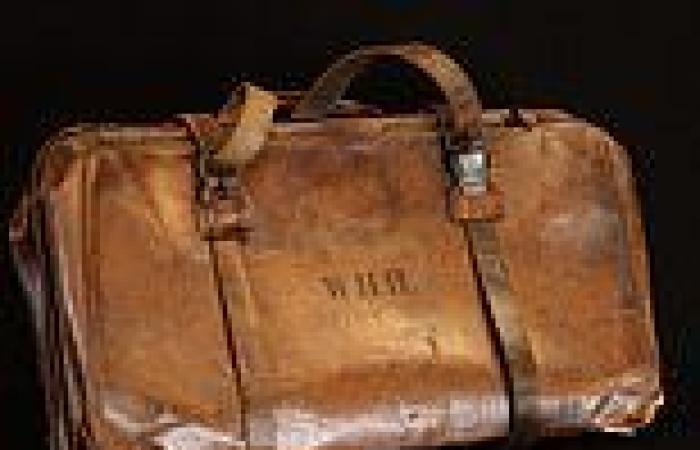 Leather case for violin used on the Titanic to reassure passengers as the ship ... trends now