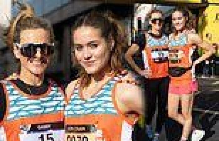 Gabby Logan, 50, poses with daughter Lois, 18, at the starting line as they ... trends now