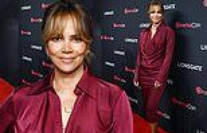 Halle Berry wows in a merlot-colored silk dress on Lionsgate CinemaCon's red ... trends now