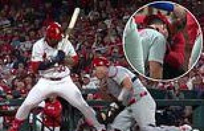 sport news Phillies catcher J.T. Realmuto takes a wild pitch to the THROAT in 3-0 loss to ... trends now