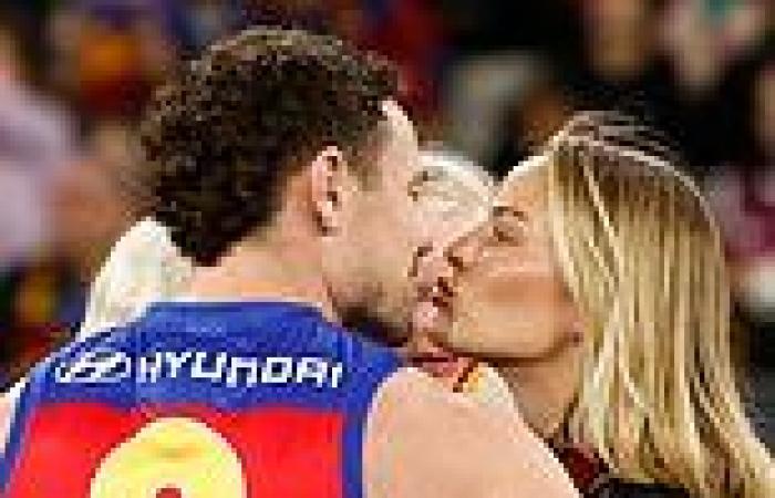 sport news Brisbane WAG Jules Neale walks out with footy husband Lachie as Lions stars put ... trends now