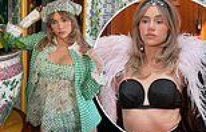 Suki Waterhouse wows in racy lace gingham outfit as she announces the release ... trends now