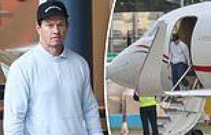 Mark Wahlberg arrives back in Sydney on a private jet after spending the day at ... trends now