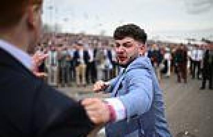 Brawl breaks out at Aintree as bloodied male racegoers throw punches at each in ... trends now
