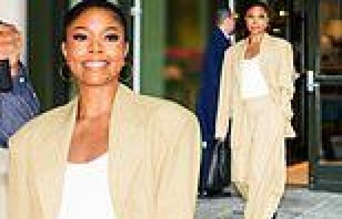 Gabrielle Union, 51, is radiant in a faded yellow blazer and matching slacks as ... trends now
