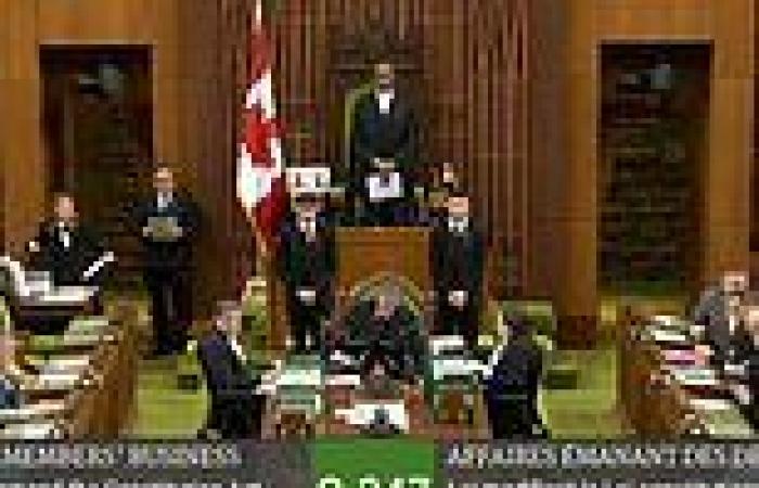 Moment Canadian parliament breaks out into God Save the King after MPs vote not ... trends now