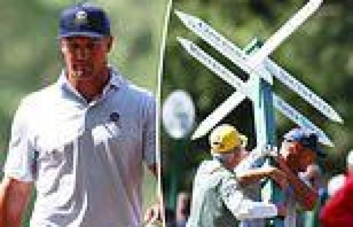 sport news Masters leader Bryson DeChambeau goes viral for ripping out a signpost blocking ... trends now