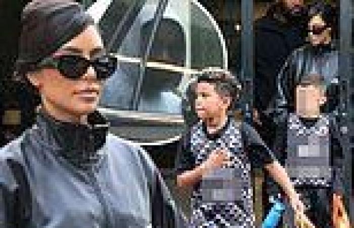 Kim Kardashian dons sporty Balenciaga outfit as she and ex Kanye West support ... trends now