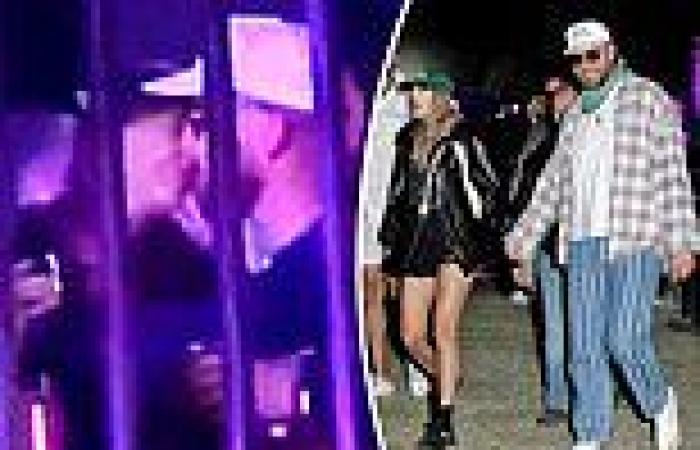Taylor Swift and Travis Kelce pack on the PDA with a romantic KISS at Neon ... trends now