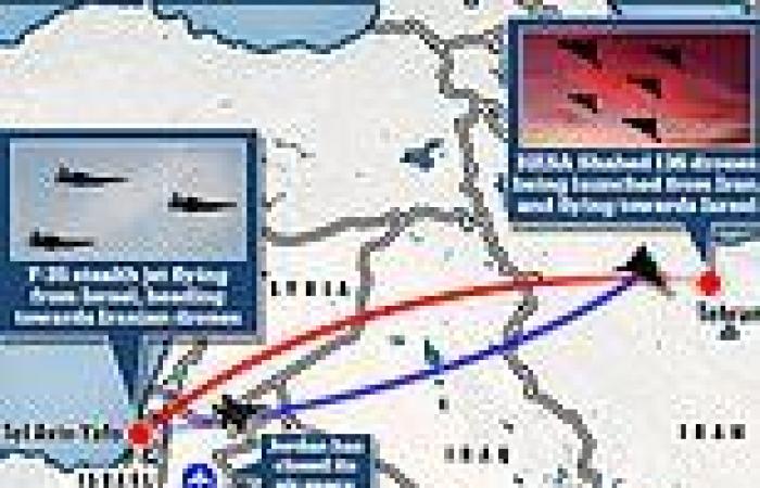 Terrifying map reveals route Iran's strike force of 100 kamikaze drones will ... trends now
